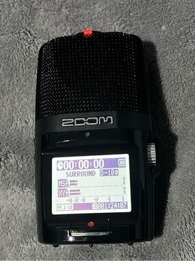 Zoom Black Digital Voice Recorder with Red Indicator